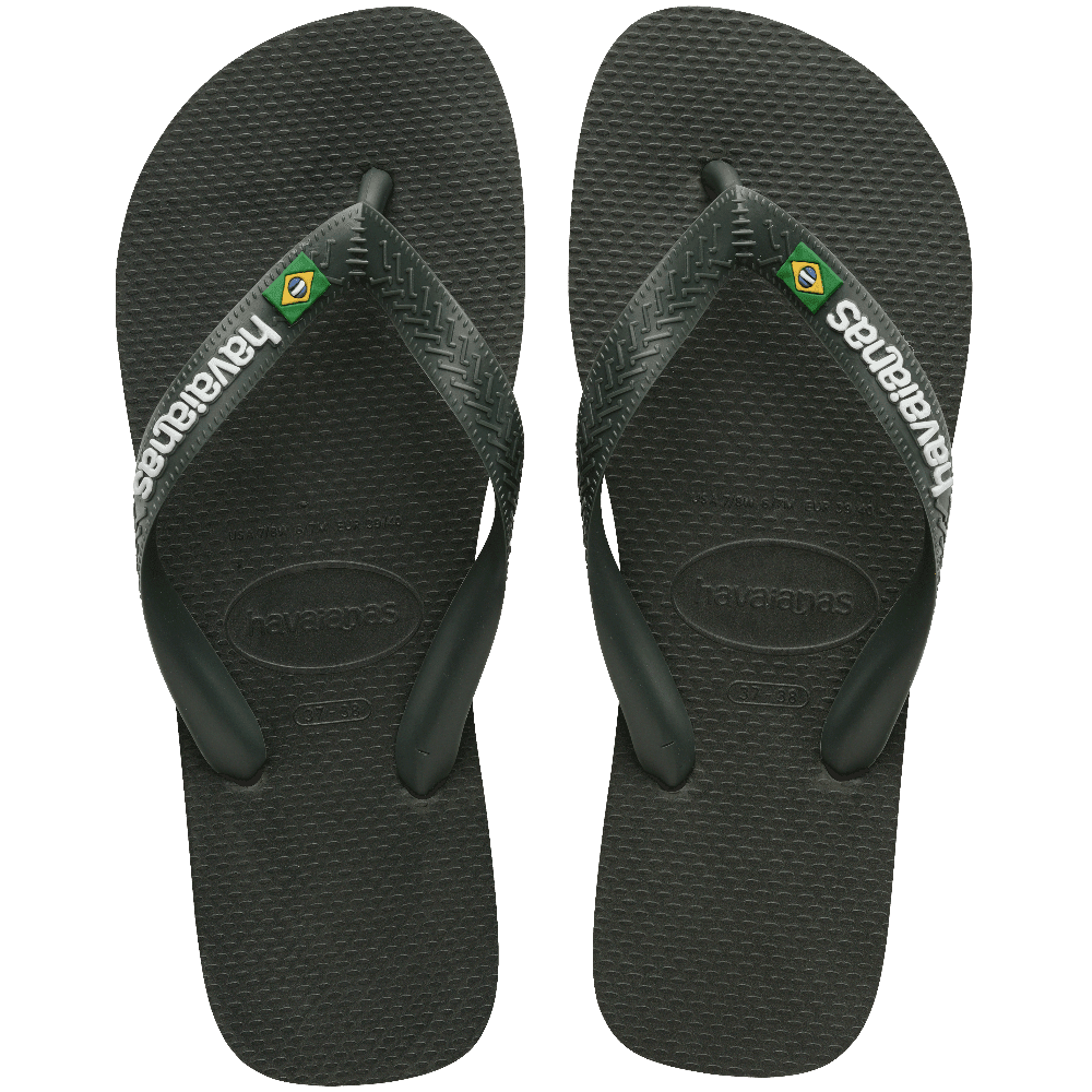 HAVAIANAS T BRASIL LOGO FC  (VERDE OLIVE)
