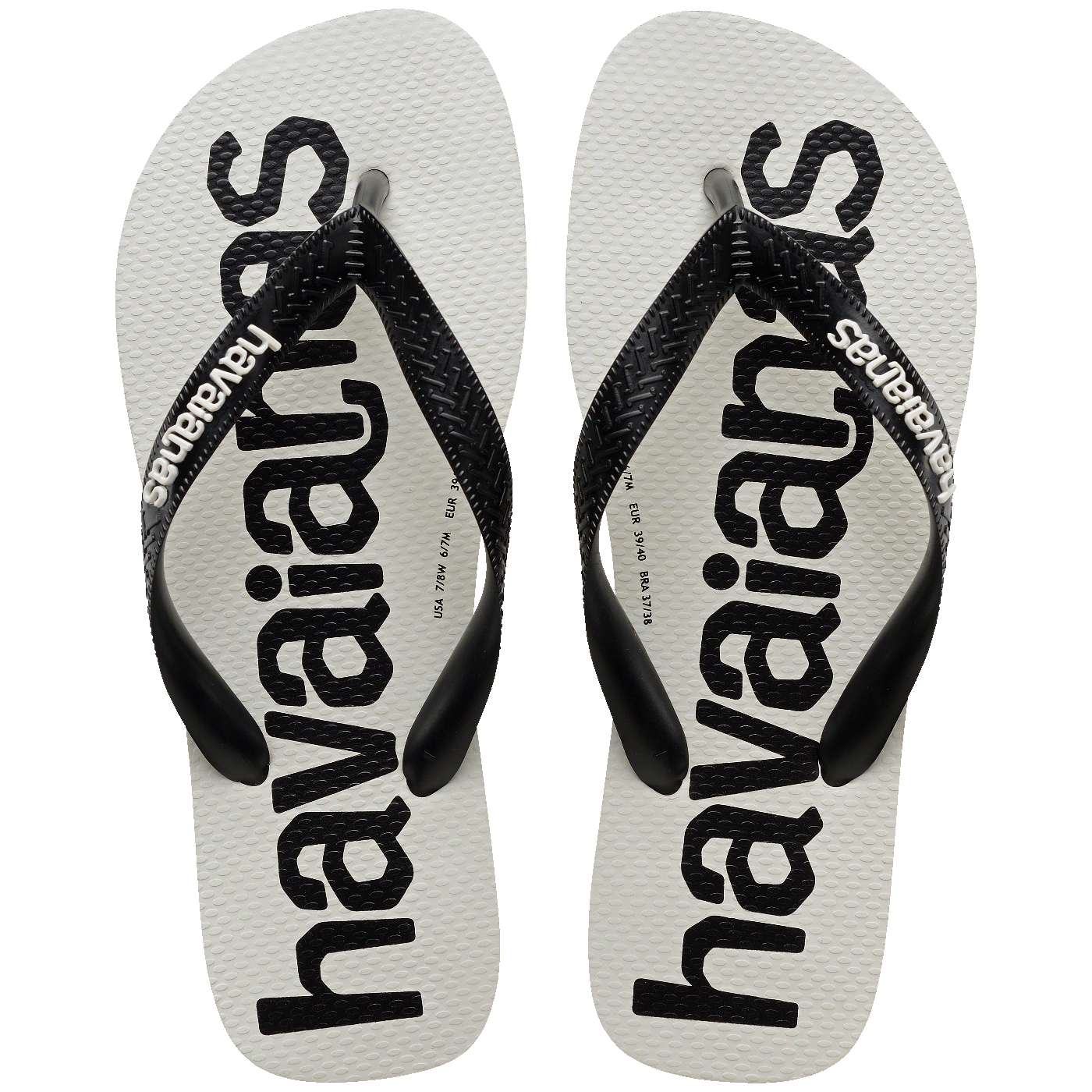 HAVAIANAS TOP LOGOMANIA2 FC  (BRANCO/PRETO)