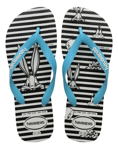 HAVAIANAS T WARNER LOGO FC  (BRANCO/AZUL)