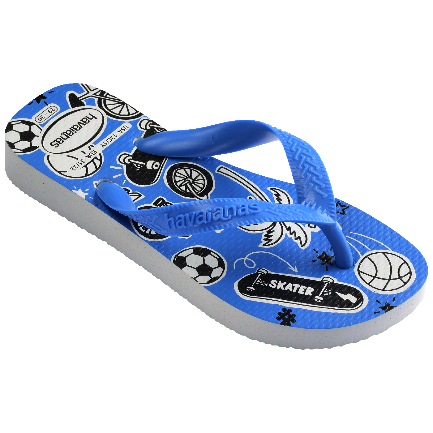 HAVAIANAS KIDS ATHLETIC FC  (BRANCO/AZUL)...