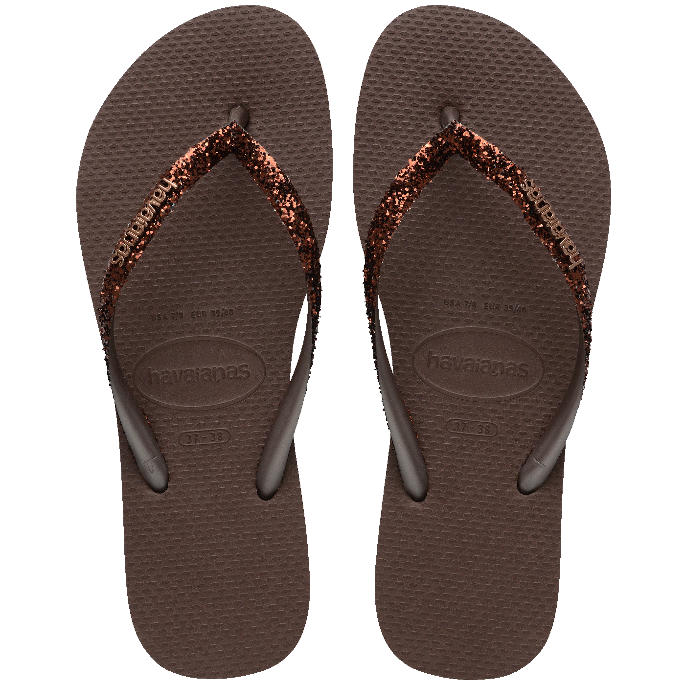 HAVAIANAS SLIM GRITTER II FC (CAFE)