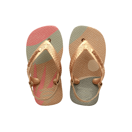 HAVAIANAS BABY PALETTE GLOW (AREIA/DOURADO)