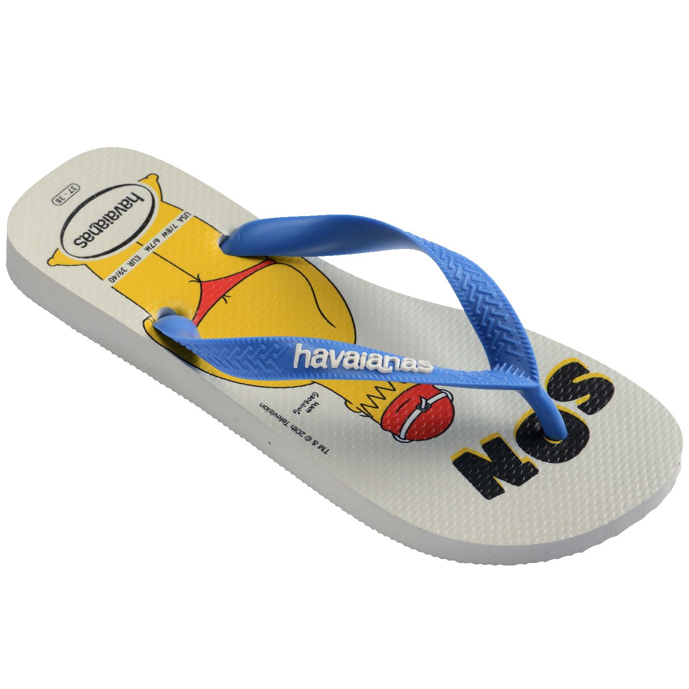HAVAIANAS SIMPSONS FC (BRANCO/AZUL)