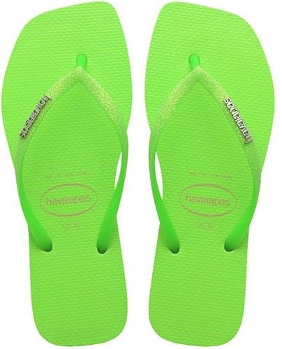 Havaianas Slim Square Neon FC Bege/Verde ...